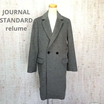 [ relume ] 캐시미어 혼방 울 체스터 코트 그레이 롱 기장 여성용