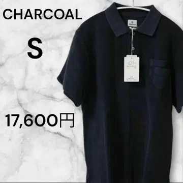 S 사이즈 CHARCOAL 피케 셔츠 타월 원단 코튼 100% 네이비
