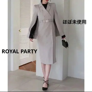 로얄 파티 벨트 포함 케이프 원피스