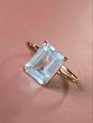 아쿠아 마린 10k 반지 11호 약 2ct