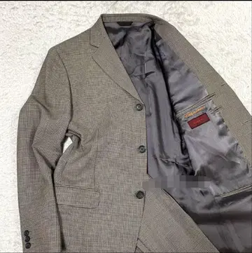 컨디션 최상 더반 셋업 수트 베이지 하운드투스 체크 패턴 L 사이즈 상당