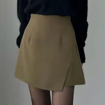 Louere 이너 팬츠 부착 랩 스타일 미니 스커트