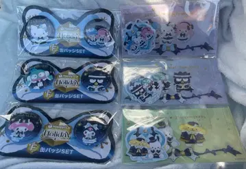 산리오 Happy 복권 홀리데이 컬렉션 캔뱃지 스티커 세트