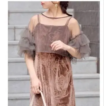 튤 블라우스 콤비네종 세트