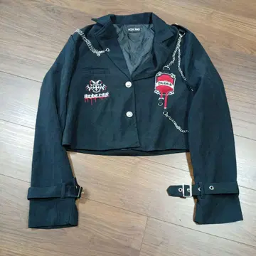 ACDC RAG 뱀파이어 자켓 숏 기장 체인 블랙