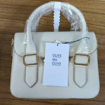 OLIVE des OLIVE 아이보리 더블 벨트 숄더백