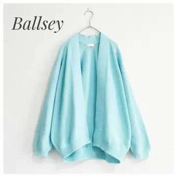 새상품급 Ballsey 모스 스티치 프론트 오픈카디건 라이트 블루