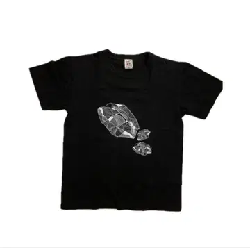 짧은 기장 빈티지 y2k T셔츠 BLACK