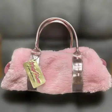 새상품 택 포함 메조 피아노 퍼 백 핑크 복슬복슬 헤이세이 레트로