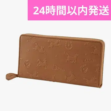 다코타 라운드 장지갑 카바로 이탈리아제 소가죽 말 패턴 지갑