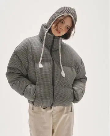 새상품 Todayful Check Down Jacket 민트 38