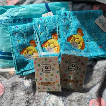 [ 5점 묶음 판매 ] 동물의 숲 amiibo 카드, 손수건
