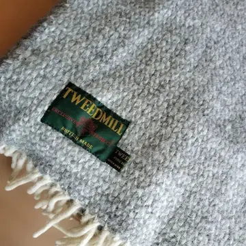 TWEEDMILL 울 담요 그레이 스톨 단종품