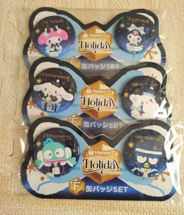 산리오 Happy 복권 캔뱃지 마이멜로디 쿠로미 시나몬 하나마루 유령