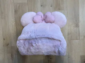 디즈니 후드 부착 판초 담요 미니