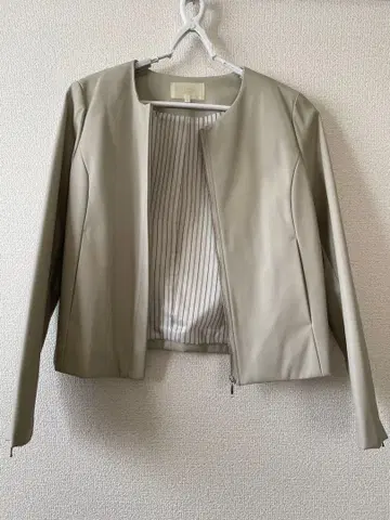 BEAMS HEART 빔즈하트 새상품급 가죽 노카라 자켓 인조 가죽