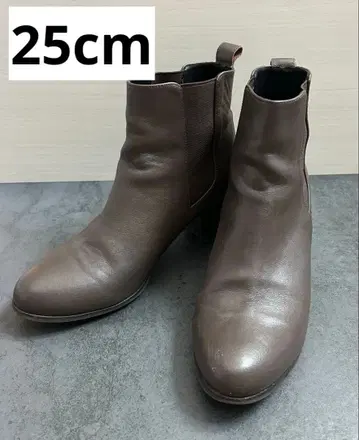 아바하우스 브라운 가죽 앵클부츠 사이즈 40 25cm