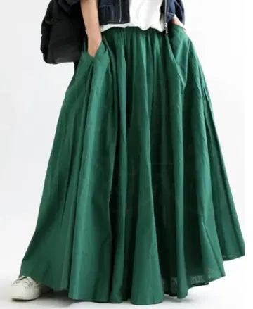 안티카 그린 롱 스커트