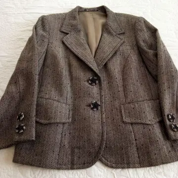 별주 제작 트위드 헤링본 무늬 테일러드 자켓