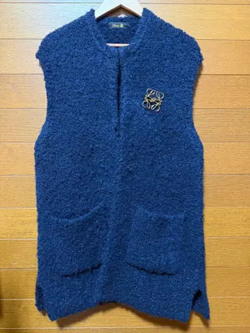 서랍 니트 베스트 코트 포켓 부착