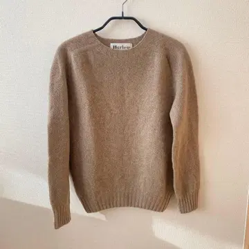 Harley 베이지 울 크루넥 스웨터