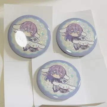 산리오 니지산지 Dytica 캔뱃지 호시미치 쇼 시나몬 3종 세트