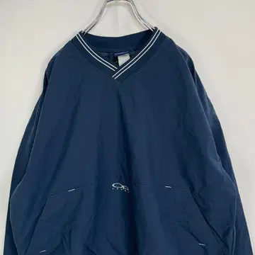 Op SPORT 90s 나일론 풀오버 자켓 자수 로고 구제 의류 XL