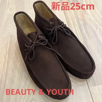 새상품 뷰티앤유스 유나이티드 애로우즈 스웨이드 부츠 브라운 25cm