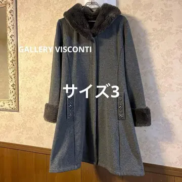 새상품급 사이즈 3 갤러리 비스콘티 퍼 속기모 코트