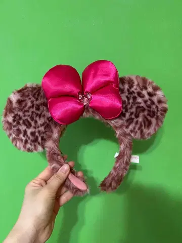 디즈니 레오파드 무늬 귀 머리띠