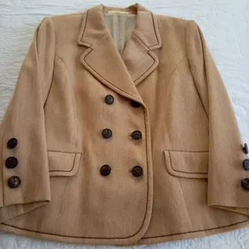 별주 제작 베이지 더블 브레스트 테일러드 자켓