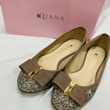12m58 DIANA 다이애나 리본 플랫슈즈 라메 글리터