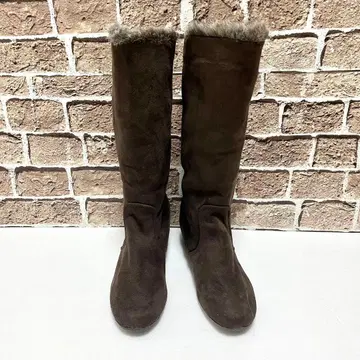 GRACE 롱 부츠 L 사이즈 브라운 퍼 내 보아 방한 겨울용