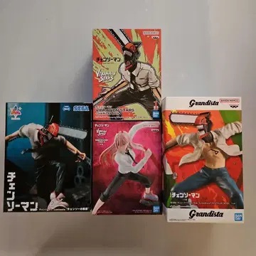 미개봉 체인소맨 피규어 4점