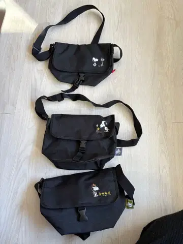 스누피 메신저 백 3종 세트