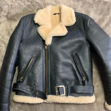 Schott 리얼 무스탕 라이더 자켓 38