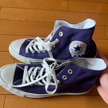 CONVERSE 퍼플 하이컷 스니커즈