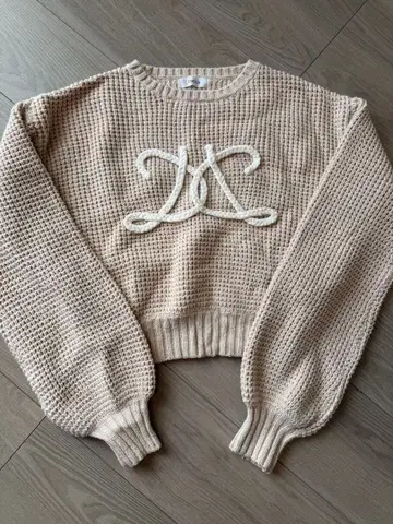 Daisich 베이지 크롭 니트