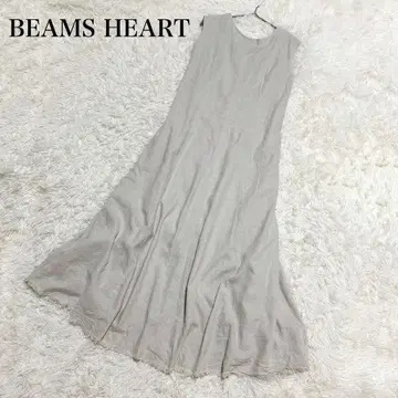 빔즈하트 린넨 롱 원피스 슬리브리스 레이스업 M