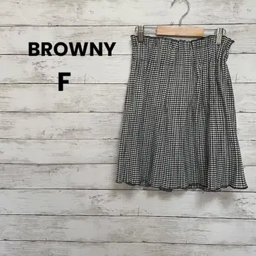 [ BROWNY ] 미니 스커트 플리츠 ( F ) 깅엄 체크 하이웨스트