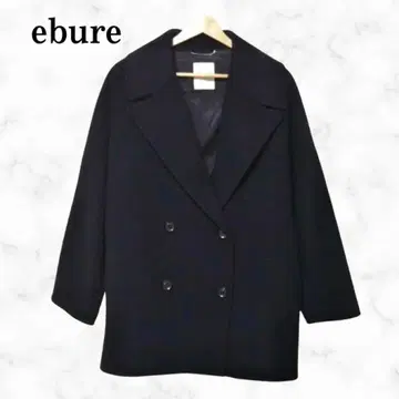 에부르 ebure 피 코트 블랙 38 M 사이즈