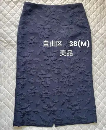 자유구 타이트 스커트 네이비 새상품급 38 온워드