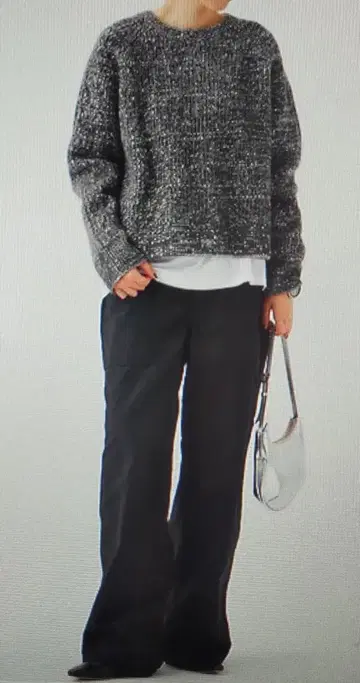 AP STUDIO melange 크루넥 풀오버 니트