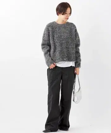 AP STUDIO melange 크루넥 풀오버 니트