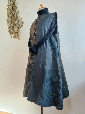 기모노 리메이크 오버롤 스커트 원피스 롱 튜닉