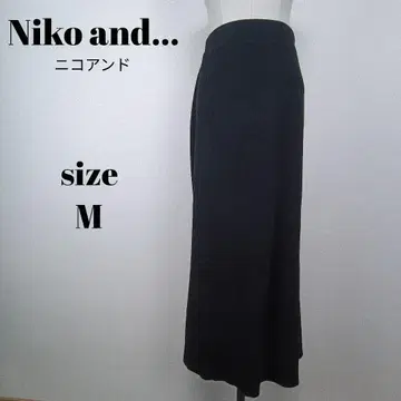 [ a2113 ] Niko and - 리브 롱 타이트 스커트 M 블랙