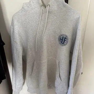 HUF 화이트 후드 부착 후드티 로고