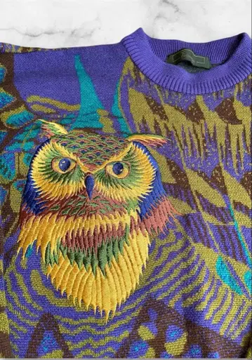 Rotary Group 올빼미 자수 니트 스웨터