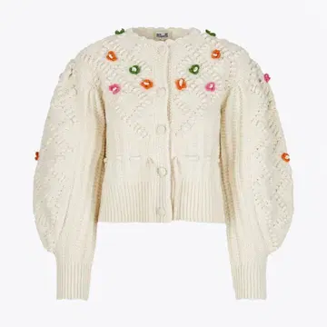 BAUM UND PFERDGARTEN 플라워 니트 가디건