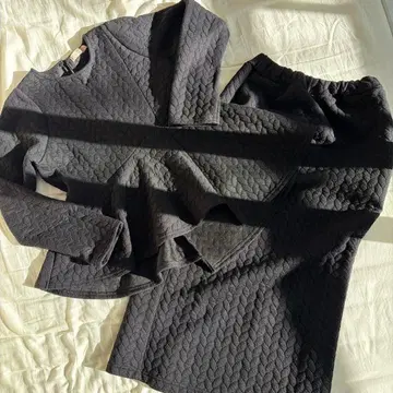 블랙 퀼팅 셋업